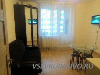 Сдаю уютную,светлую квартиру-студию 25 кв.м.Кудрово ул.столичная 3