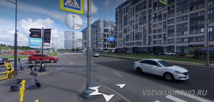 В Кудрово к 1 сентября установят новый светофор на пересечении проспекта Строителей и Областной улиц