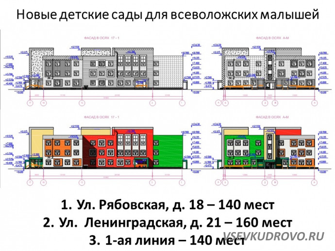 Во Всеволожске откроется 3 новых детских сада Во Всеволожске откроется 3 новых детских сада