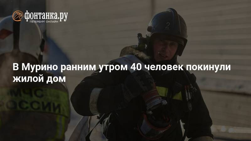 Более 40 человек эвакуировали из жилого дома в Мурино (2026)